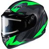 Flat Black/Gray/Green CS-R3 Treague MC-4F Snow Helmet w/Electric Shield