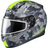 Flat Dark Gray/Light Gray/Hi-Viz Green CL-17SN Void MC-3HF Snow Helmet w/Frameless Dual Lens Shield