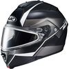 Semi-Flat Black/Gray/Silver IS-MAX 2 Mine MC-5SF Snow Helmet w/Frameless Dual Lens Shield