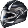 Semi-Flat Black/Gray/Silver IS-MAX 2 Mine MC-5SF Snow Helmet w/Frameless Electric Shield 