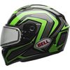 Green/Titanium/Black Qualifier Machine Snow Helmet w/Dual Lens Shield