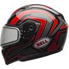 Red/Titanium/Black Qualifier Machine Snow Helmet w/Dual Lens Shield 