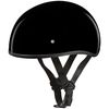 Hi-Gloss Black Skull Cap Half Helmet