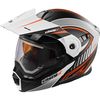Flat White/Flo Orange EXO-CX950 Modular  Apex Snow Helmet w/Electric Shield