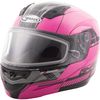 Hi-Vis Pink/Black MD04 Quadrant Modular Snow Helmet w/Dual Lens Shield