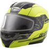 Hi-Vis Yellow/Black MD04 Quadrant Modular Snow Helmet w/Dual Lens Shield