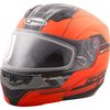 Flat Hi-Vis Orange/Black MD04 Quadrant Modular Snow Helmet w/Dual Lens Shield