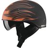 Flat Black/Orange GM65 Naked Flame Half Helmet