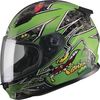 Youth Black/Green GM49Y Alien Street Helmet