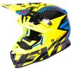 Hi-Vis/Blue/Black Boost CX Prime Helmet