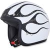 FX-75 Matte White/Black Flame Helmet