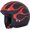 FX-75 Matte Black/Red Flame Helmet 