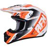Pearl White/Orange FX-17 Force Helmet 