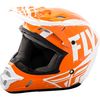 Youth Orange/White Kinetic Burnish Helmet