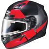 Semi-Flat Black/Red/Gray CL-17SN Boost MC-1SF Helmet w/Frameless Electric Shield
