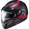 Semi-Flat Black/Red CL-Max2SN Friction MC-1SF Helmet w/Framed Electric Shield
