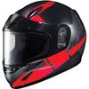 Youth Semi-Flat Black/Red CL-YSN Boost MC-1SF Helmet w/Framed Dual Lens Shield 