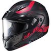 Semi-Flat Black/Red CL-Max2 Friction MC-1SF Helmet w/Framed Dual Lens Shield