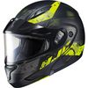 Semi-Flat Black/Hi-Viz CL-Max2 Friction MC-3HSF Helmet w/Framed Dual Lens Shield