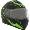 Matte Black/Green Tranz 1.5 RSV Vision Modular Snow Helmet w/Electric Shield
