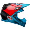 Matte Cyan/Gloss Red Hound Moto-9 Flex Helmet