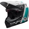 Matte White/Black/Aqua Moto-9 Flex Seven Flight LE Helmet