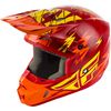 Youth Red/Yellow Kinetic Shocked Helmet