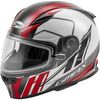 Youth White/Red/Black GM49YS Rogue Helmet w/Dual Lens Shield