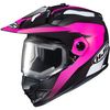 Semi-Flat Black/Pink/White DS-X1 Awing MC-8SF Snow Helmet w/Electric Shield