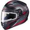 Semi-Flat Black/Red/Gray CS-R3 Trion MC-1SF Snow Helmet w/Electric Shield