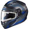 Semi-Flat Black/Blue/Gray CS-R3 Trion MC-2SF Snow Helmet w/Electric Shield