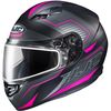 Semi-Flat Black/Pink/Gray CS-R3 Trion MC-8SF Snow Helmet w/Dual Lens Shield