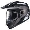 Semi-Flat Black/Gray/White DS-X1 Awing MC-5SF Snow Helmet w/Dual Lens Shield