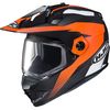 Semi-Flat Black/Orange/White DS-X1 Awing MC-7SF Snow Helmet w/Dual Lens Shield