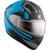 Matte Blue/Black/Gray Flex RSV Fighter Modular Snow Helmet w/Dual Lens Shield