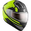 Matte Green/Black/Gray Flex RSV Fighter Modular Snow Helmet w/Dual Lens Shield