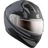 Matte Gray/Black Flex RSV Fighter Modular Snow Helmet w/Dual Lens Shield