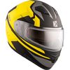 Matte Yellow/Black/Gray Flex RSV Fighter Modular Snow Helmet w/Dual Lens Shield
