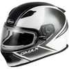 White/Black FF49S Hail Helmet w/Electric Shield