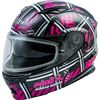 Pink/Black MD01S Pink Ribbon Riders Modular Helmet w/Electric Shield
