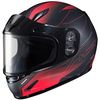 Youth Semi-Flat Black/Red CL-Y Taze MC-1SF Helmet w/Framed Dual Lens Shield