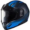 Youth Semi-Flat Black/Blue CL-Y Taze MC-2SF Helmet w/Framed Dual Lens Shield