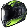 Youth Semi-Flat Black/Hi-Viz CL-Y Taze MC-3HSF Helmet w/Framed Dual Lens Shield