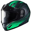 Youth Semi-Flat Black/Green CL-Y Taze MC-4SF Helmet w/Framed Dual Lens Shield