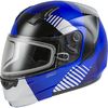 Blue/Silver/Black MD04S Modular Reserve Snow Helmet w/Dual Lens Shield