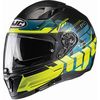 Semi-Flat Black/Hi-Viz/Blue i70 Alligon MC3HSF Helmet