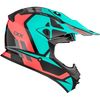 Pink/Turquoise/Black TX228 Race Helmet