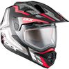 Red/Black/Silver Quest RSV Prime Snow Helmet w/Dual Lens Shield