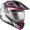 Pink/Black/Silver Quest RSV Prime Snow Helmet w/Dual Lens Shield