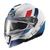 Semi-Flat White Blue/Red i90 Syrex MC21SF Snow Helmet w/Electric Shield